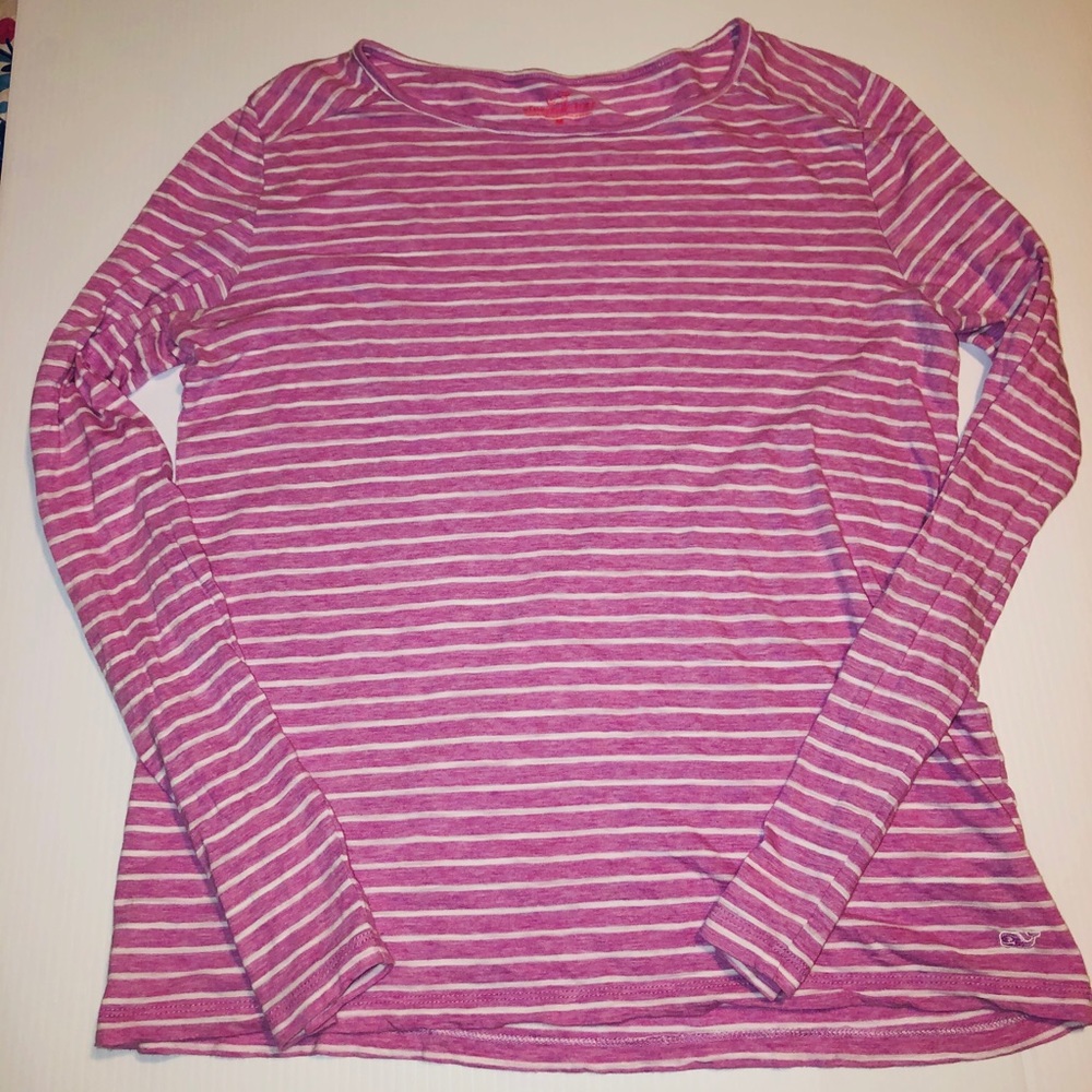 Vineyard Vines purple striped long sleeve